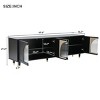 Modern Luxury 69.6" TV Stand for 78 inches TV,Media Console with Arch Fluted Glass Doors for Living Room-Baofuwish - 4 of 4