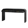 ACEPANO 59 in. W Unique Retro Console Table with Open Style & Two Top Drawers-Black - 4 of 4