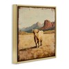 Stupell Industries Desert Cow Portrait Floating Frame Canvas Art - 2 of 4