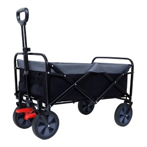 SKRAN Foldable Utility Garden Cart, 360 lb Weight Capacity Heavy Duty Portable Wagon with Wheels for Shopping,Camping,Garden,Outdoor - 1 of 4