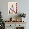 Amanti Art Folk Art Christmas Tree by Rachel Lee 3 Birdies Studio Canvas Art Framed - 4 of 4