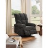 Oversized Swivel Rocker Recliner Chair, Overstuffed Chenille Upholstery, Padded Armrests, Infinite Recline, 350 lb Capacity, for Living Room - 2 of 4