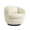 UPHA Upholstered Swivel Barrel Armchair with Storage Modern Living Room Side Chair for Bedroom, Office, Reading Spaces - PU - 2 of 4