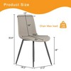 NicBex PU Dining Chairs Set of 4,Upholstered Armless Chair with Wider Seat Cushion,Square Backrest,Kitchen Chairs for Living,Meeting Room - 3 of 4