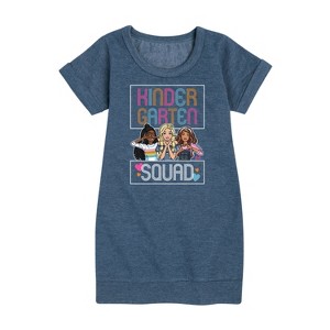 - Barbie - Back To School Graphic Short Sleeve Fleece Dress - 1 of 4