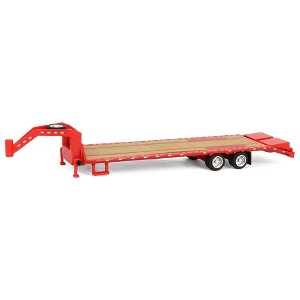 1/64 Gooseneck Trailer, Red with Red & White Conspicuity Stripes, Hobby 30467 - 1 of 4