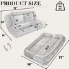 SKRAN Extra Large Human Dog Bed,Lazy Couch Giant Bean Bag Lounge Chair,Comfy Tatami With Adjustable Backrests And 2 Pillows Fits You & Pets - 4 of 4