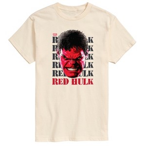 Men's - Marvel - Big Red Hulk Face Short Sleeve Graphic T-Shirt - 1 of 4
