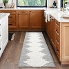 Living Room Rug Washable Bedroom Rugs Neutral Area Rug for Nursery Geometric Striped Carpet Non Slip Stain Resistant Farmhouse Floor Cover White Rug - 3 of 4