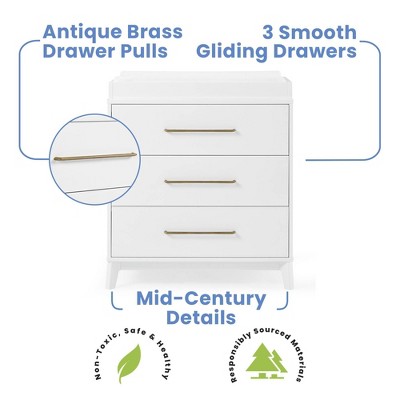 Delta Children Spencer 3 Drawer Dresser with Changing Topper, 5 of 14