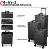 Byootique 4in1 Rolling Makeup Train Case LED Lighted Mirror Cosmetic Box Storage - 2 of 4