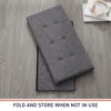 Ornavo Home Foldable Tufted Linen 30" Inch Bench Storage Ottoman - 4 of 4