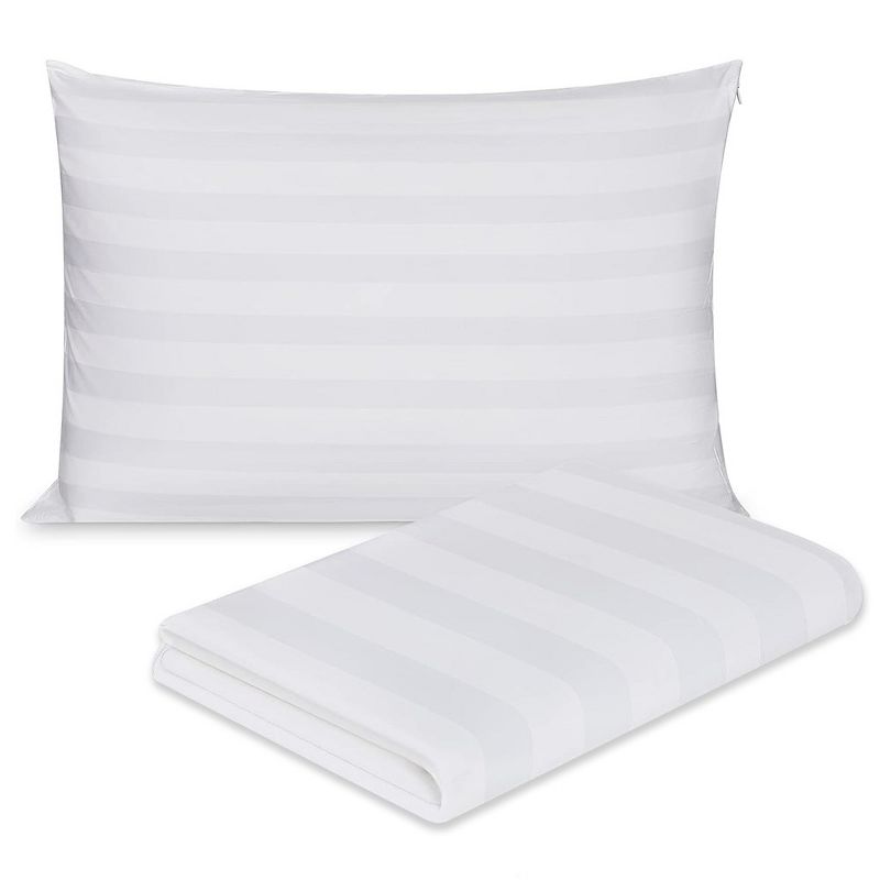 Containental Bedding Damask Zippered 300 Thread Count Cotton Pillow Protector - Pack of 1, 1 of 4