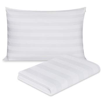Containental Bedding Damask Zippered 300 Thread Count Cotton Pillow Protector - Pack of 1