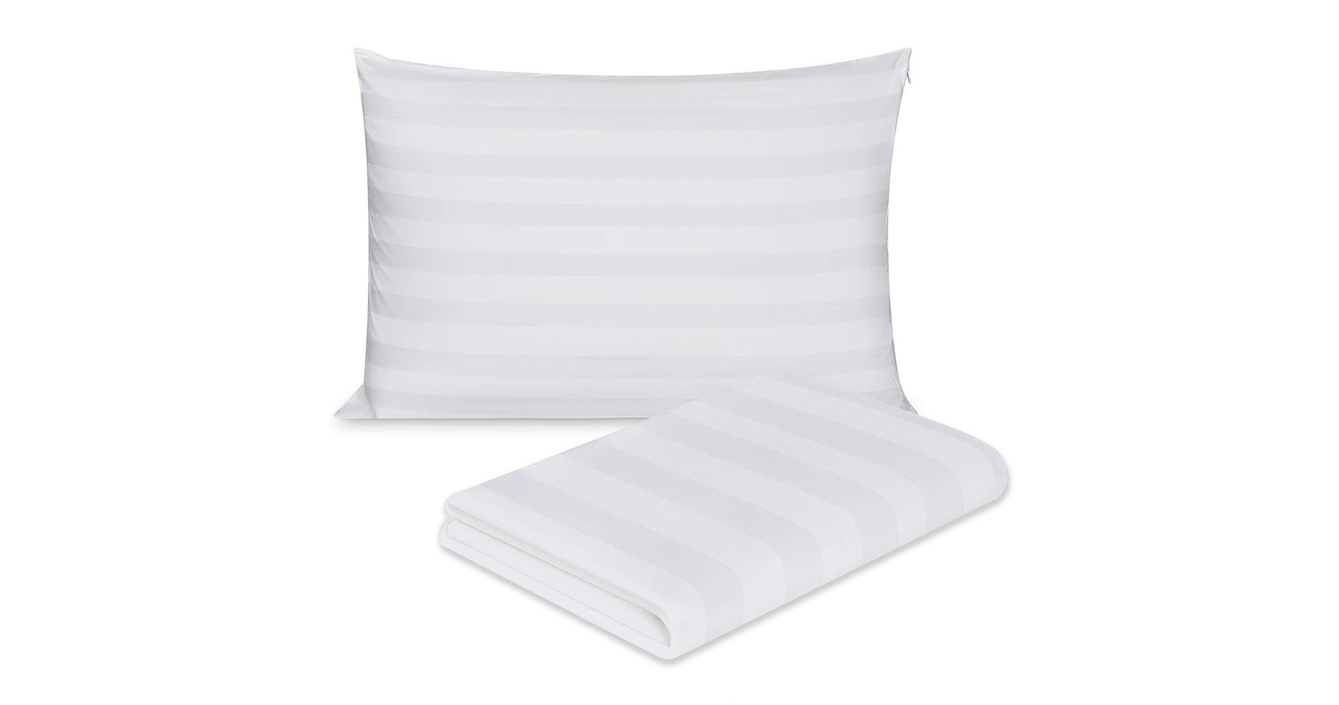 Damask Zippered 100% Cotton Pillow Protector 300TC
