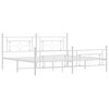vidaXL Metal Bed Frame with Headboard and Footboard White 76 in.x79.9 in. King - 4 of 4