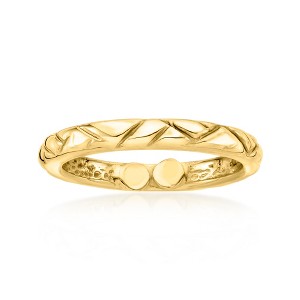 Ross-Simons Italian 14kt Yellow Gold Patterned Ring Size 6.5 - 1 of 3