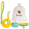 PoisePup – Luxury Pet Dog Waste Bag Holder – Soft Premium Italian Leather Poop Bag Dispenser - Sunshine Babe - 2 of 3