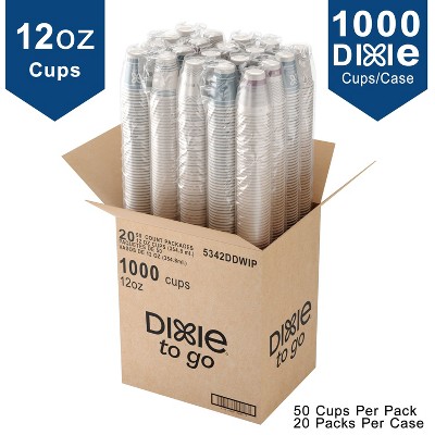 Dixie To Go Disposable 12oz Paper Cups - 1000 Count