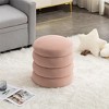 GDFStudio Marcus 17" Wood Channel Tufted Velvet/Boucle Ottoman - 2 of 4