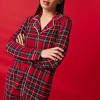 Womens Red Tartan Plaid Women's Luxe Pajama Pant Set - Posh Peanut - 4 of 4