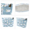 Unique Bargains Women's Durable Polar Bears Cosmetic Bag Blue 1 Pc - image 3 of 3