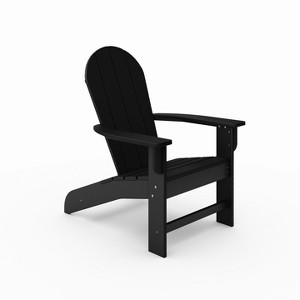 Black Adirondack Chair ¨C Premium HDPE Poly Lumber for Pool, Patio, and Garden Elegance - 1 of 4