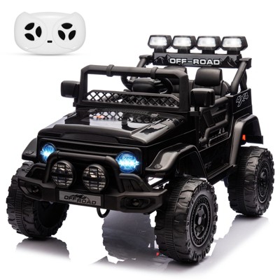 12V Ride On Truck Car, 2WD Electric Car with Remote Control, Toddler Ride On Toy with Spring Suspension, 3 Speeds, for Ages 3-8 Years Kids