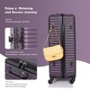 3 Piece Expandable Luggage Set,Hardshell Luggage Sets with Spinner Wheels & TSA Lock,Lightweight Carry on Suitcase Purple - 4 of 4