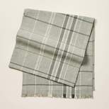 Textured Fall Plaid Woven Table Runner Sage Green - Hearth & Hand™ with Magnolia