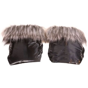 Cover Baby Adult Premium Handmuff Gloves With Gray Wool in Black - 1 of 4
