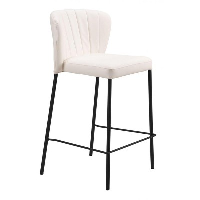 Zuo Linz Counter Stool (Set of 2) Cream