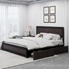 Whizmax Bed Frame with Headboard, Industrial Platform Bed Frame with 4 Storage Drawers and Charge Station, Metal Slats Support, No Box Spring Needed - image 4 of 4