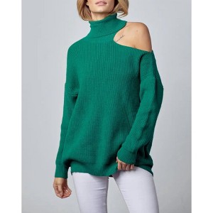 Women's SHOULDER-BARING TURTLENECK SWEATER - &merci - 1 of 3
