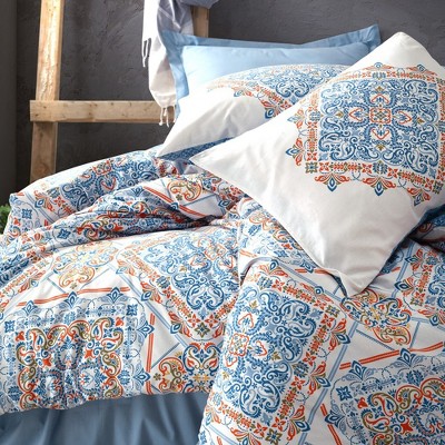 Sussexhome Bohemia Collection High Quality Cotton Set, 1 Duvet Cover, 1 Fitted Sheet and 2 Pillowcases