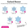 Big Dot of Happiness Blue Snowflakes Garland Banner, Winter Wonderland Decorations Backdrop, 30 Feet of Cord, 15 Paper Snowflake Shapes Double-Sided - 4 of 4