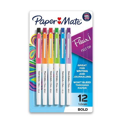 Paper Mate Flair Felt Tip Pens, Bold Tip (1.2 mm)