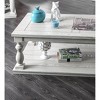 NicBex Rustic Antique Coffee Table with Plank Style Tabletop & Column Turned Legs,Rectangular Center Table for Living Room - 3 of 4