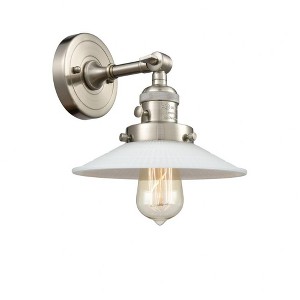 Halophane - 1 Light Wall Sconce In Industrial Style-8 Inches Tall and 8.5 Inches Wide - 1 of 1