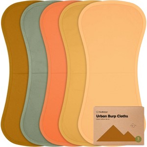 KeaBabies 5pk Urban Baby Burp Cloths, Organic Burping Cloth for Babies, Burp Rags for Baby Girls, Boys - 1 of 4