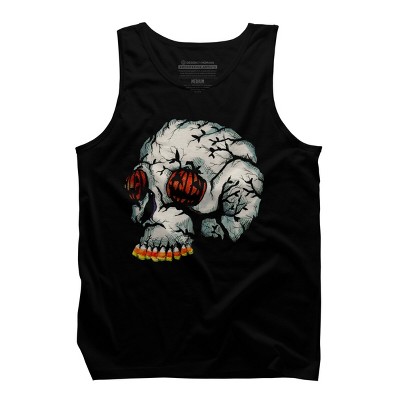 Men's Design By Humans Halloween Skull By Lvbart Tank Top - Black - Small :  Target