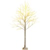 Tangkula Artificial White Birch Tree Pre-lit Twig Birch Tree Designed for Holiday Festival - 2 of 4