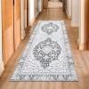 Distressed Vintage Boho Area Rug Large Soft Washable Low Pile Carpet, Non-Slip Foldable Rug for Living Room, Bedroom, Dining Room Office - 3 of 4
