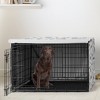 Sweet Jojo Designs Gender Neutral Unisex Dog Crate Kennel Cover 42in. Cartoon Puppy Grey Blue and White - image 2 of 4