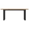 vidaXL Coffee Table - Modern Solid Pine Wood & Steel Cocktail Stand - 43.3"x15.7"x17.9" Rectangular Table for Living Room - 4 of 4