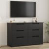 GustoWave Black 6 Drawer Dresser for Home, Wood Relief Texture, Embedded Handles Design - 4 of 4