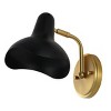 Norrix 10" Wall Sconce (Set of 2) - SCN4107 - Black/Brass - Safavieh - 3 of 4