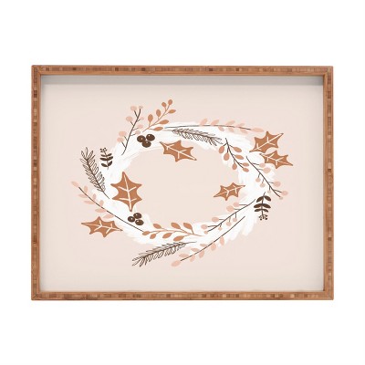 Orara Studio Christmas Wreath Festive Rectangular Tray -Deny Designs