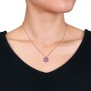 EVERLY JEWELRY  |   0.04 CT Diamond TW And 2 1/3 CT TGW Amethyst Peridot Fashion Pendant With Chain Pink Silver GH I2;I3 - 3 of 4