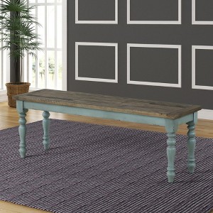 NicBex Wood Dining Bench,52 inch Ottoman with Turned Legs for Living Room,Entryway - 1 of 4